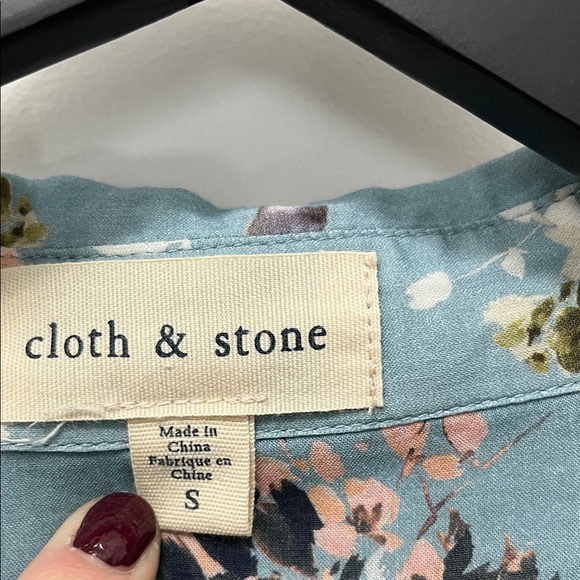 Cloth & Stone V Neck Hidden Button Up Lightweight Long Sleeve Bundle - Sz Small - Picture 4 of 15